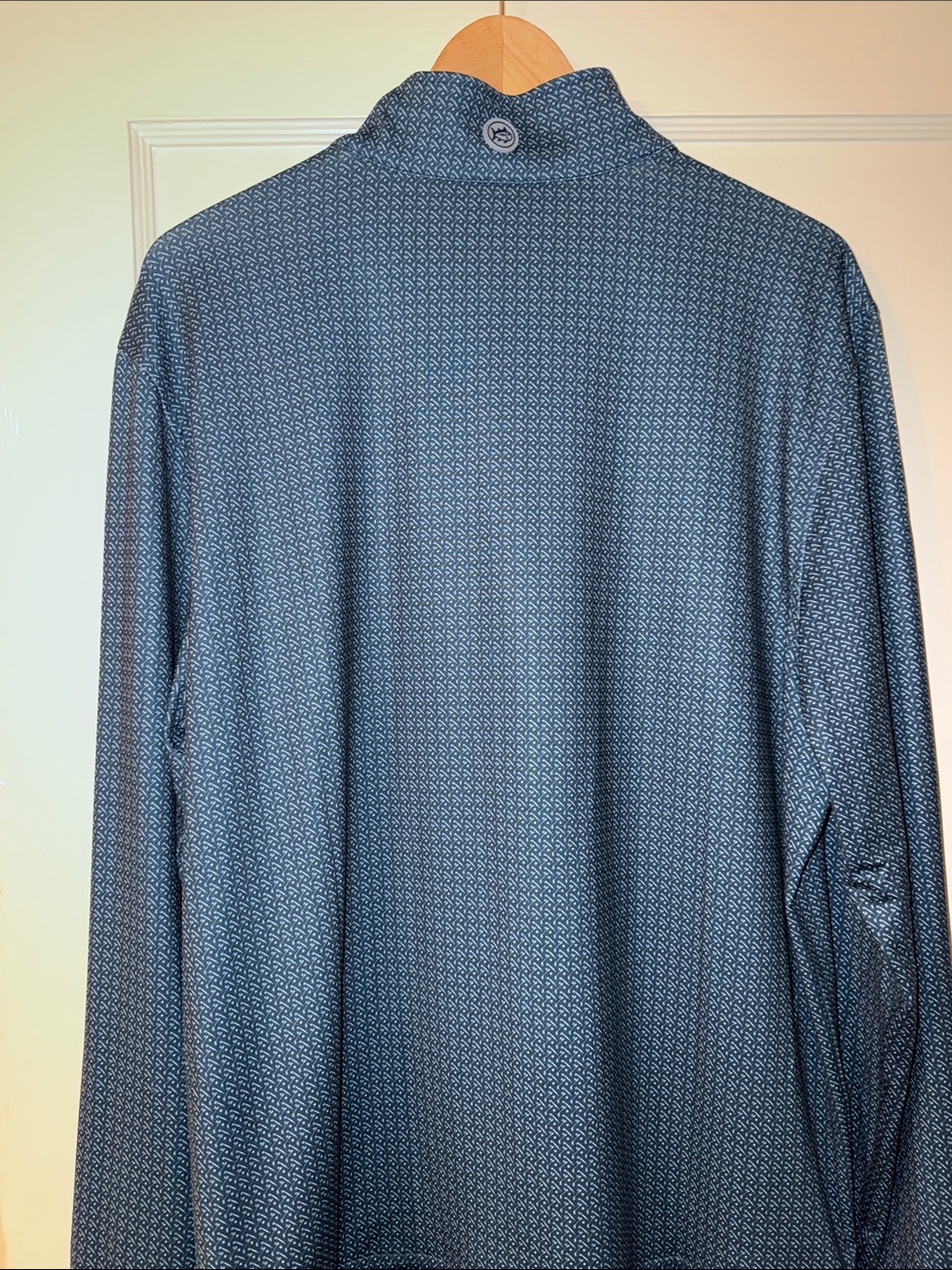 Southern Tide Men's Navy Patterned Quarter-Zip Pullover - Picture 2 of 3